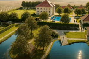 Sunset Resort Drone Shot